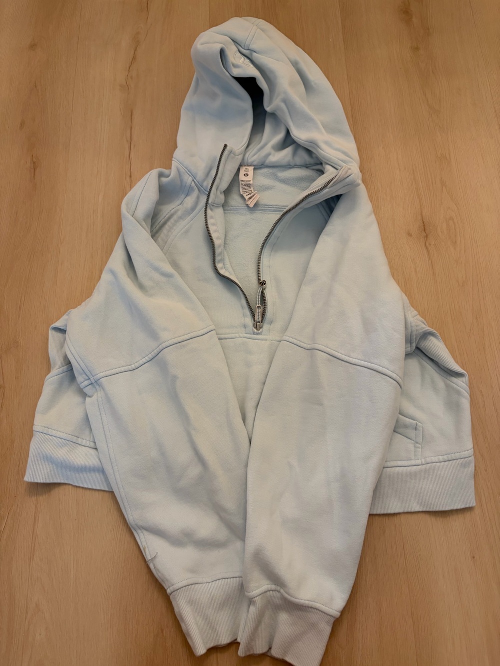 lululemon athletica Pale Blue Half-Zip Sweatshirt